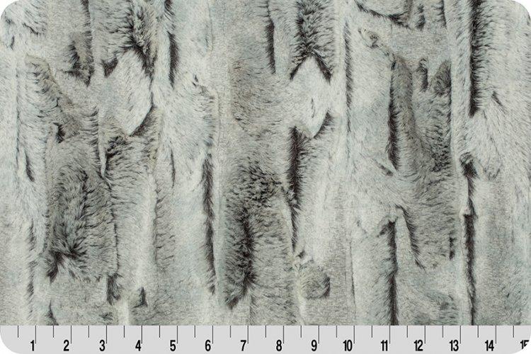 Shannon Luxe Cuddle Silver Fox Sterling/Black Minky Fabric (PRICE PER 1/2 YARD) - On Pins & Needles Quilting Co.