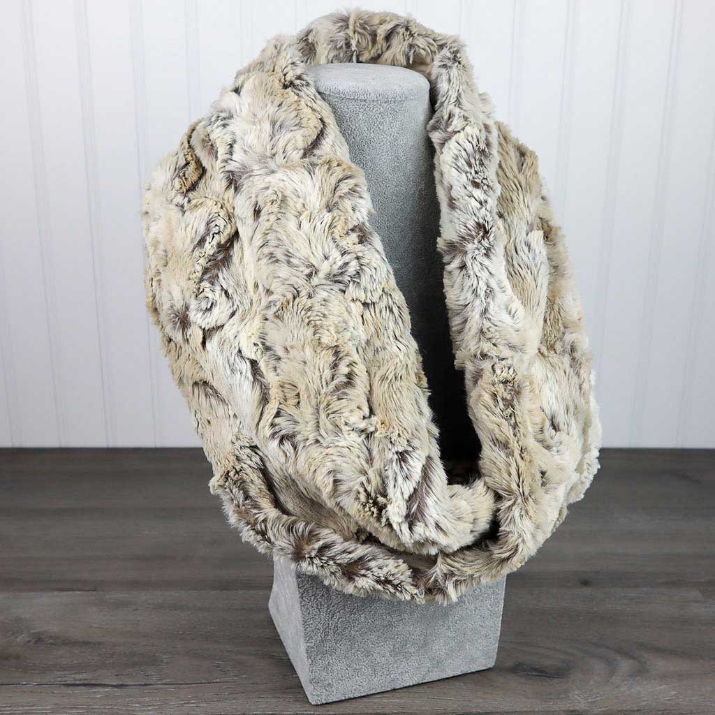 Wild Rabbit Sand Shell Luxe Minky Infinity Scarf - On Pins & Needles Quilting Co.